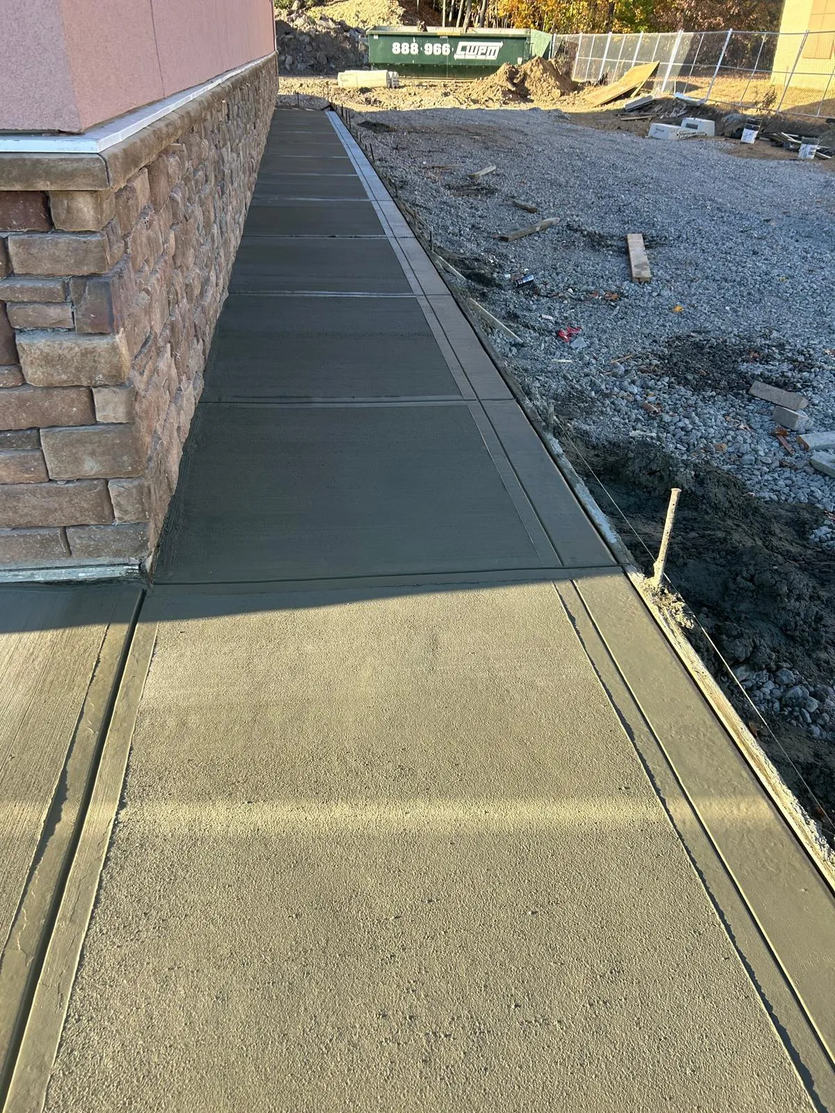 Concrete sidewalk